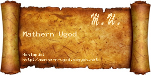 Mathern Ugod névjegykártya